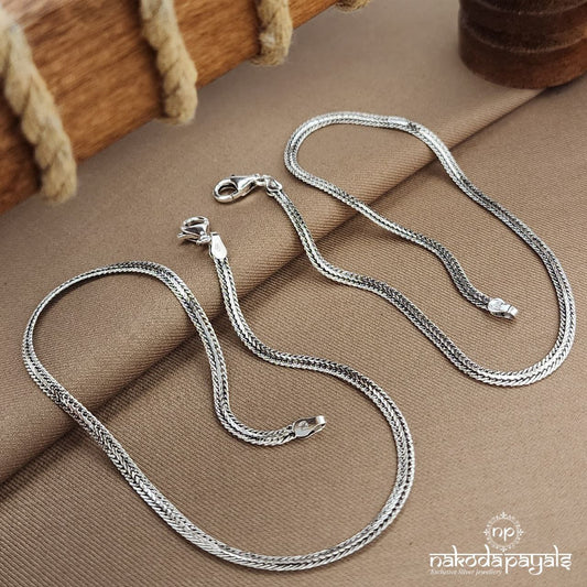 Oxidised Flat Anklet (A6632)