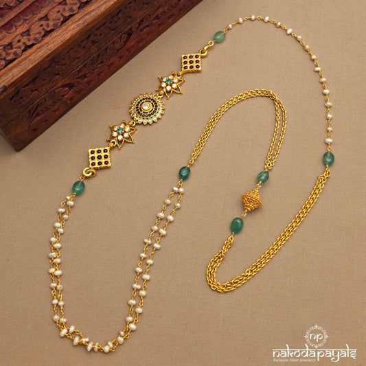 Exclusive Pearl Floral Neckpiece (Gn10592)