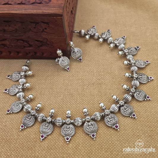 Lakshmi Kasu Neckpiece With Earrings (N11992)
