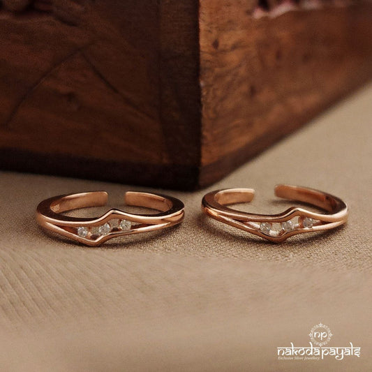 Rose Gold White Toerings (T4736)