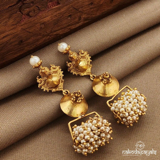 Tribal Pearled Earrings (Ge10275)