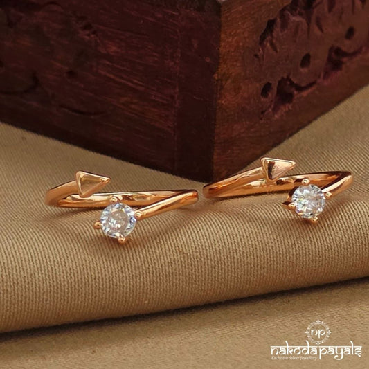 Rose Gold White Toerings (T4797)