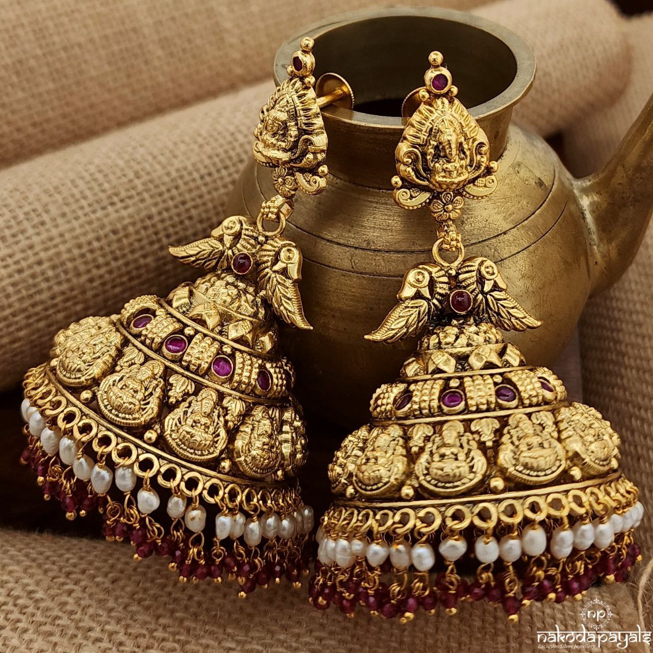 Maha Lakshmi Kemp Jhumka (Ge9505)