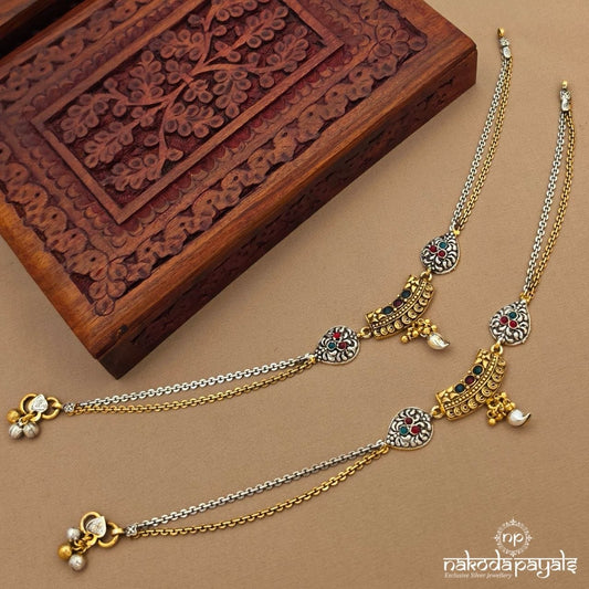 Preety Dual Tone Anklets (A7013)