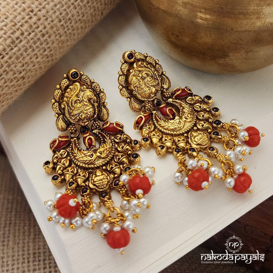 Coral Drops Chandbali (Ge8470)