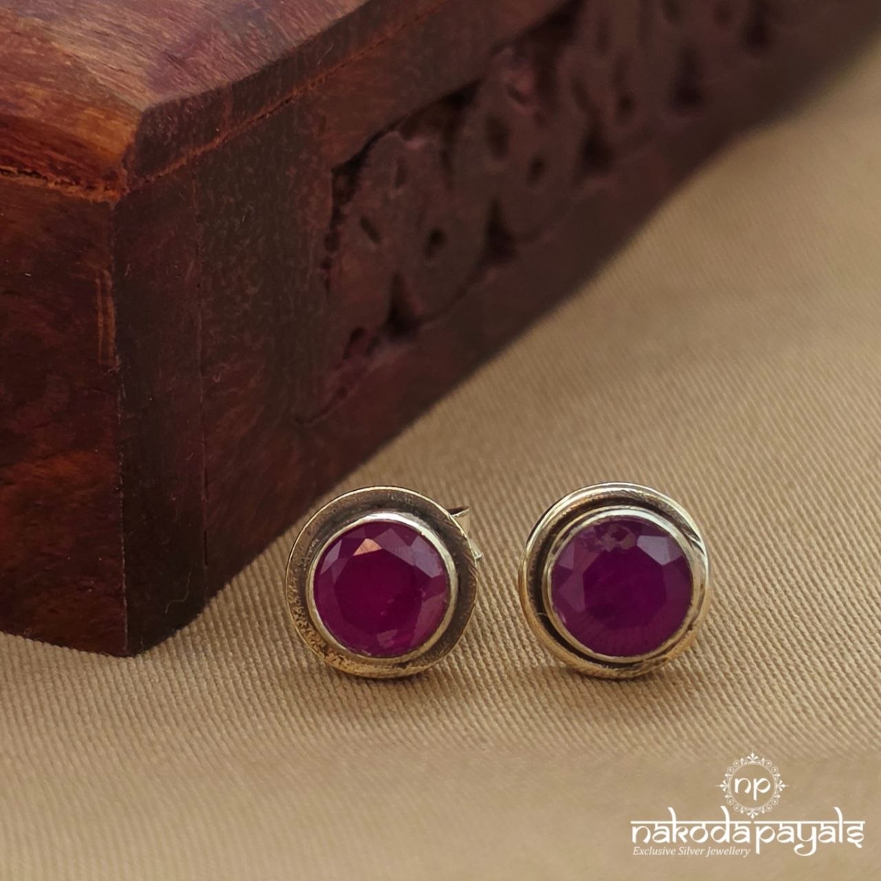 Pink Circular Studs (S9653)