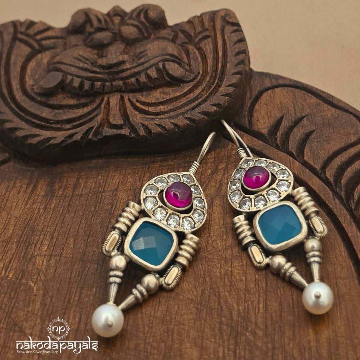 Pink Dot Pearl Drop Hanging (H1748)