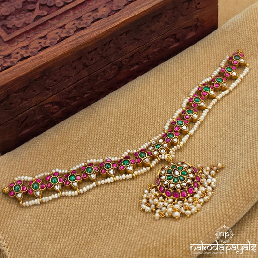 Pearl Drop Kundan Neckpiece (Gn10525)