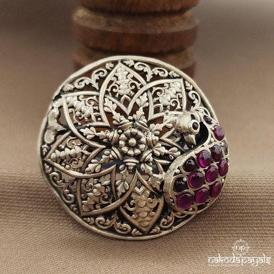 Peacock Pink Finger Ring (F2885)