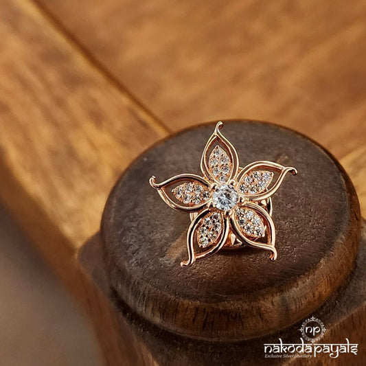 Rose Gold Floral Lapel Pin (St3640)