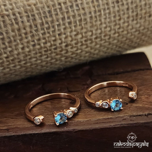 Blue Adjustable Toerings (T4473)