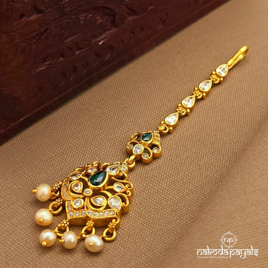 Drop Green  Maang Tikka (Gm1148)