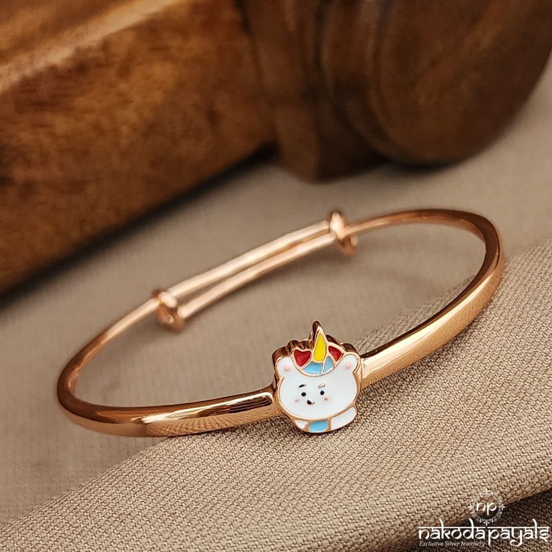 Rose Gold Unicorn Single Kada (Ka9424)