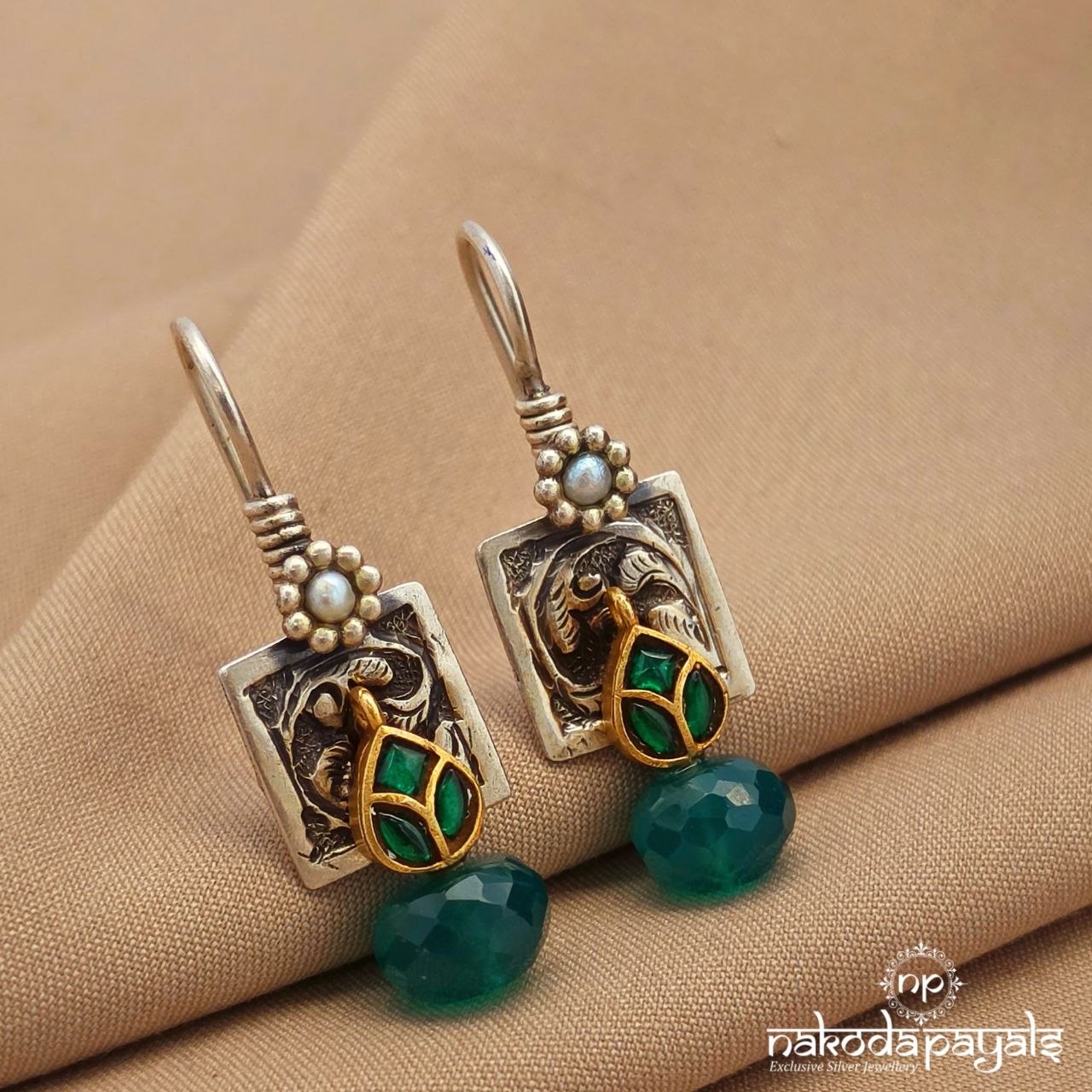 Green Drop Floral Dual Tone Hanging (H1731)