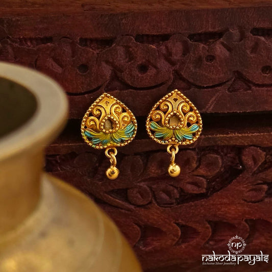 Leafy Ball Drop Studs (Ge10868)