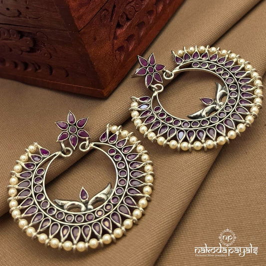 Pearled Pinkish  Earrings (C3926)