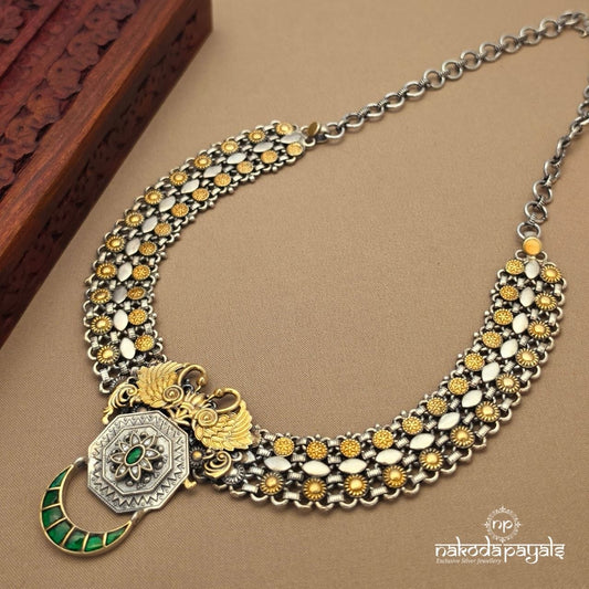 Half Moon Dual Tone Neckpiece (N11783)