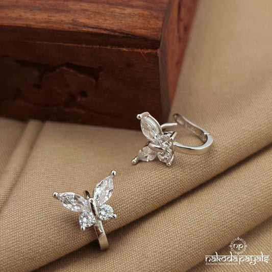 White  Butterfly Earrings (St3973)