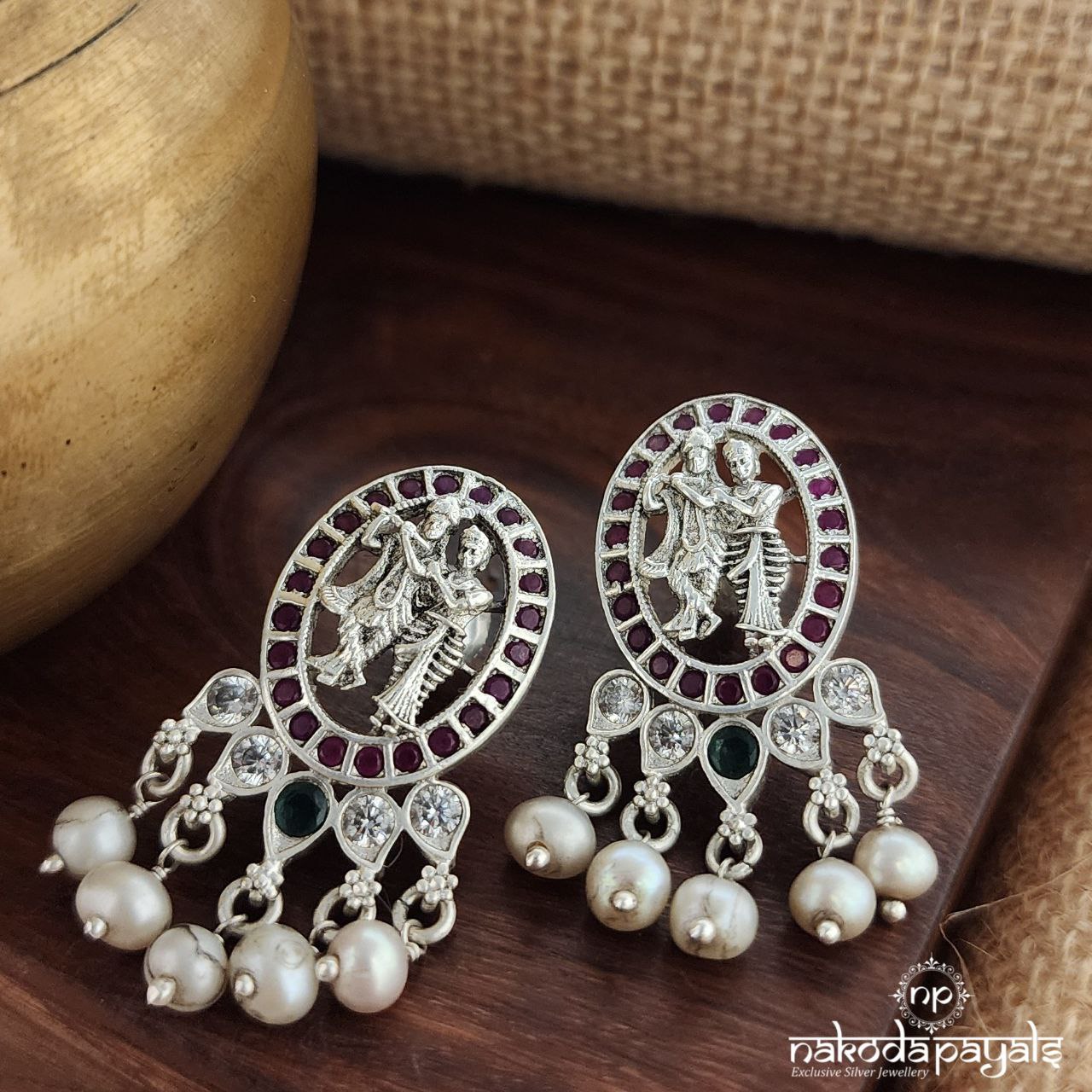 Pink Radhakrishnan Studs (St3418)