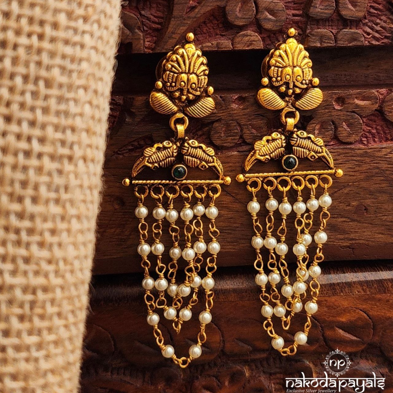 Pearled Floral Earrings (Ge10201)