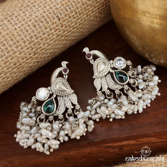 Floral Peacock Earrings (C3406)