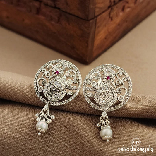 Circular Peacock Studs (S3766)