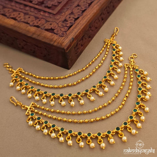 Exclusive Green Dot Pearl Maati (Gm1259)