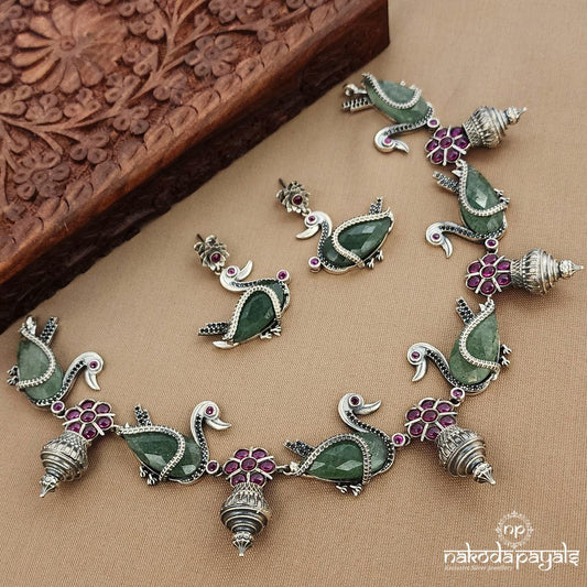 Kalasa Drop Neckpiece With Earrings (N11174)