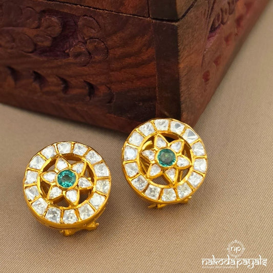 Green Dot Moissanite Studs (Ge11464)