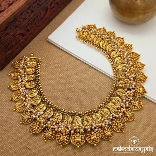 Traditional Pearl Kasu Neckpiece (Gn10687)