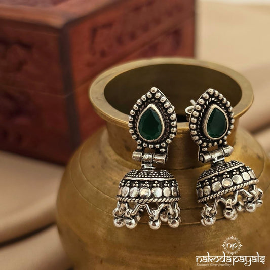 Green Drop Jhumka (J1730)