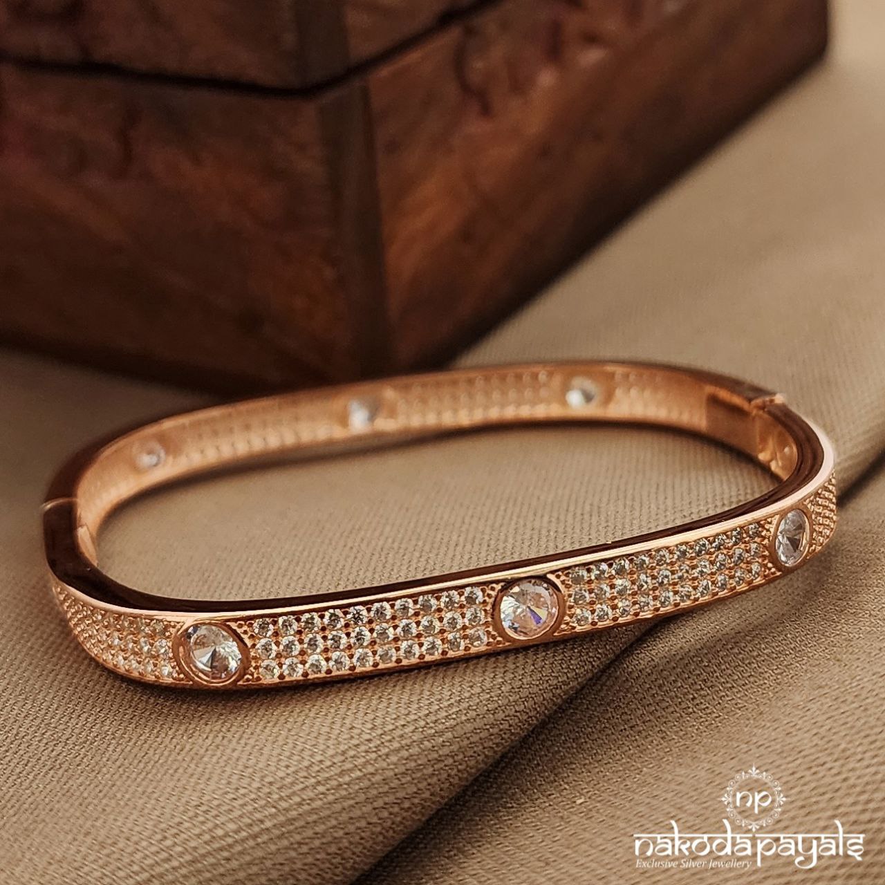 Rose Gold CZ Kada (St3767)