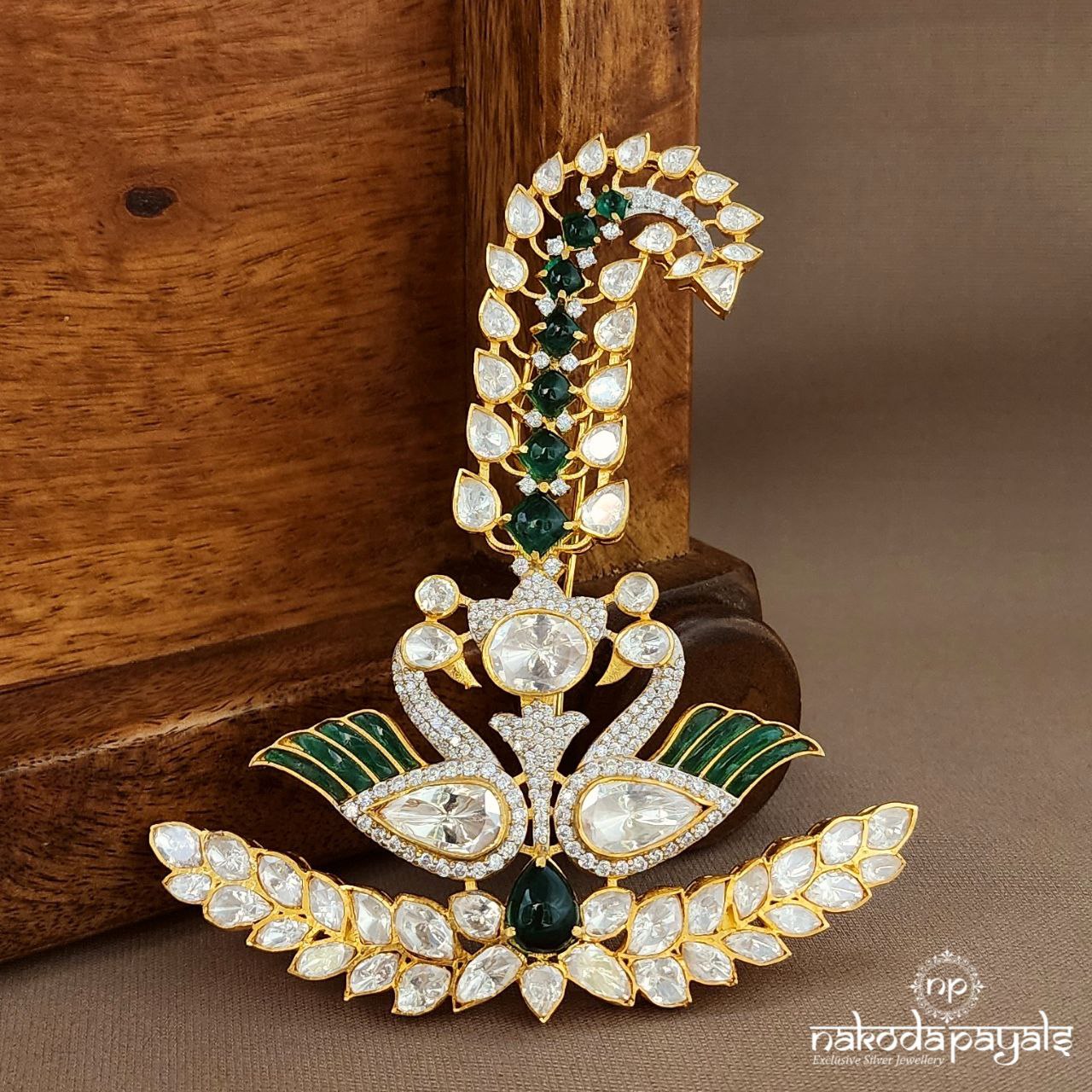 CZ Enamel Swam Hair Accessories (Ha0050)