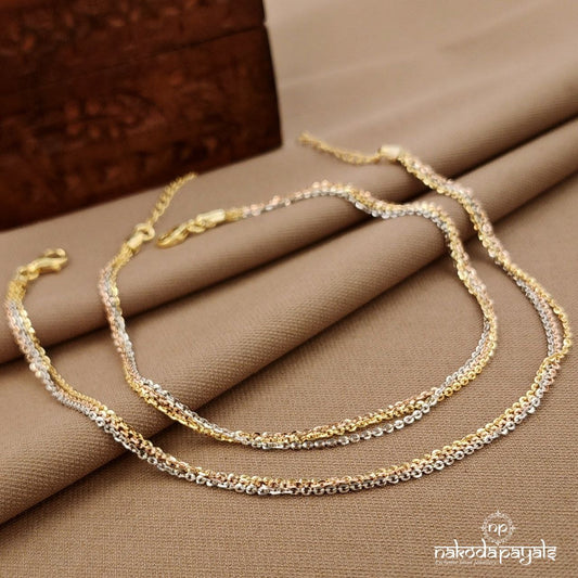 Plain Trio Color Anklets (A6724)