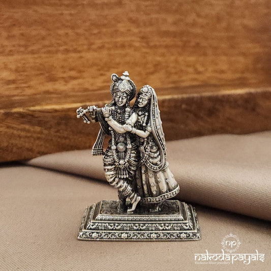 2inch Long Oxidised Radha Krishna Idol (Aa2021)