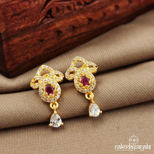 CZ Red  Studs (Ge10406)