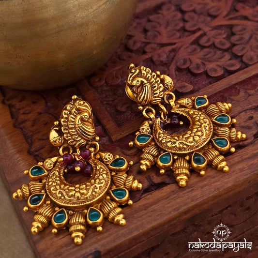Half Moon Peacock Chandbali (Ge11177)