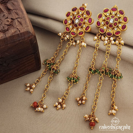MultiColor Dangling Earrings (Ge8769)