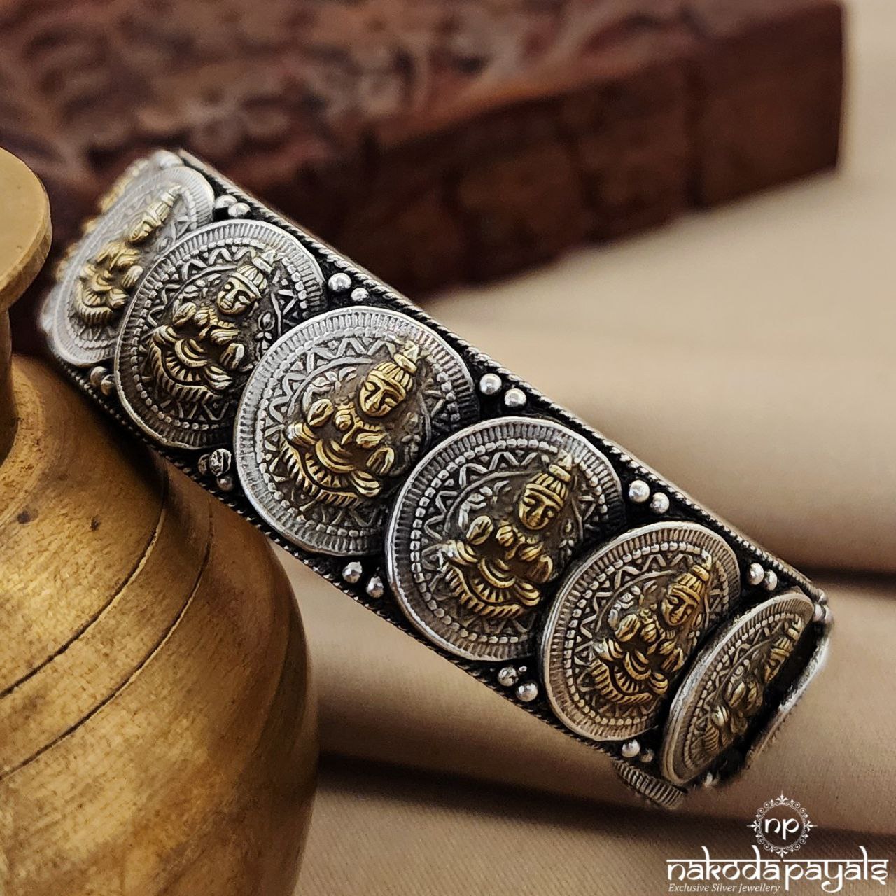 Maha Lakshmi Coin kada in Dual Tone(K5034)