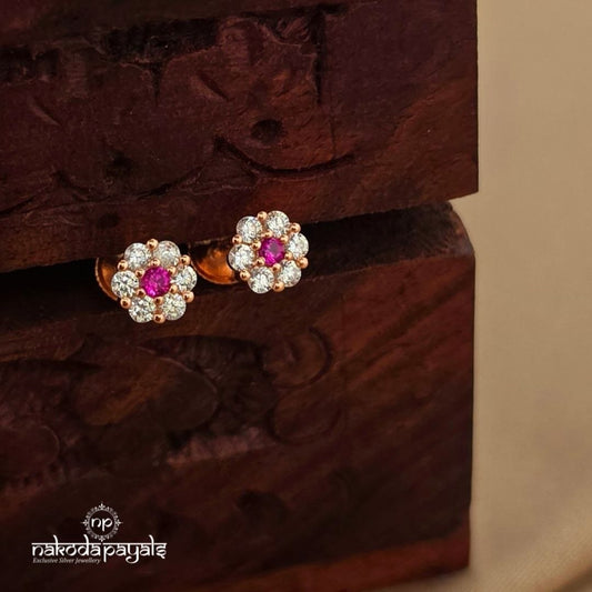 Rose Gold Pink Studs (St3948)