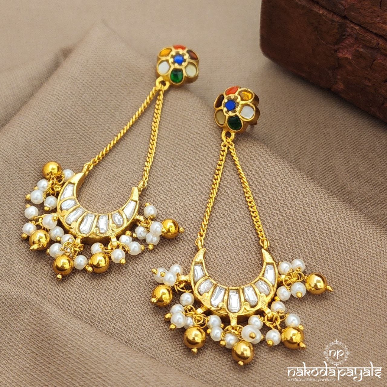 Navaratna Kundan Earrings (Ge10158)