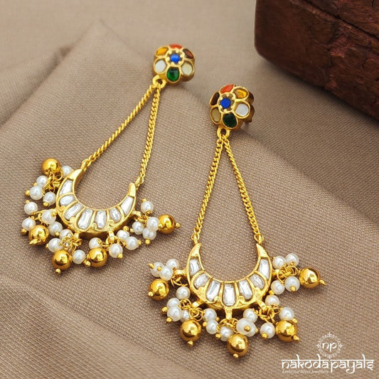 Navaratna Kundan Earrings (Ge10158)