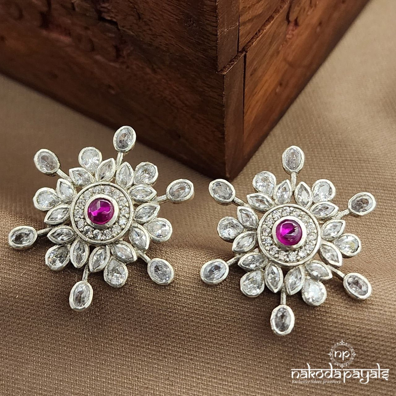 Pink Dot Sparkling Studs (S3718)