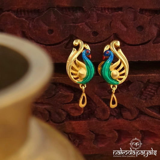 Exemplary Peacock Studs (Ge10855)