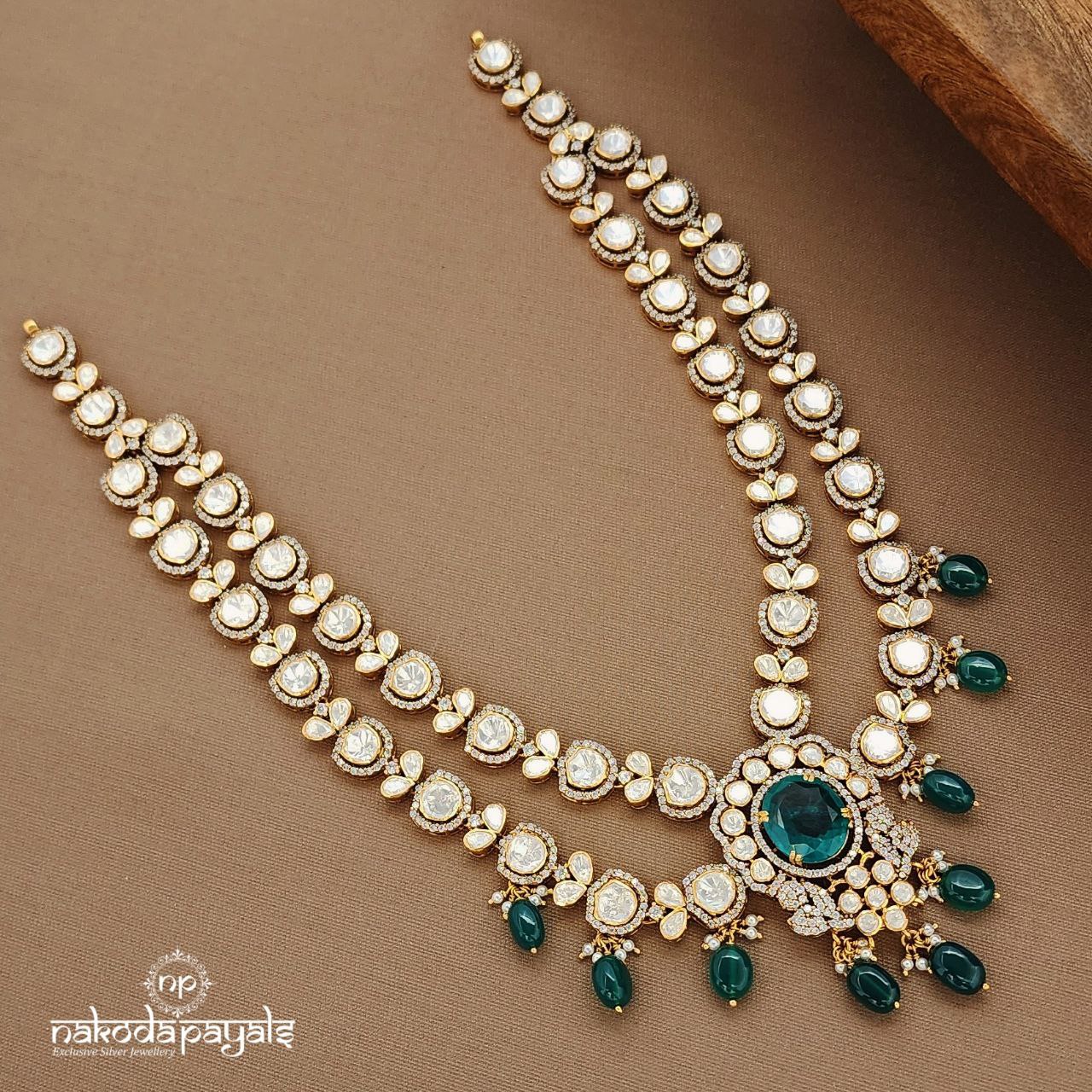 Moissanite Green Drop Neckpiece (Gn9529)