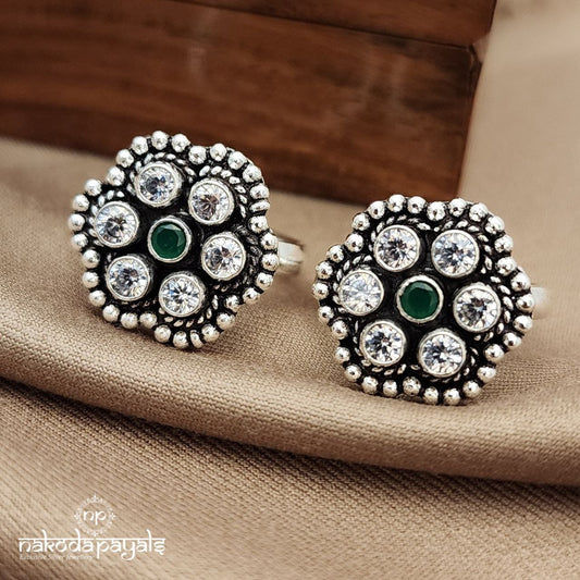 Hexagon Green Toerings (T4638)