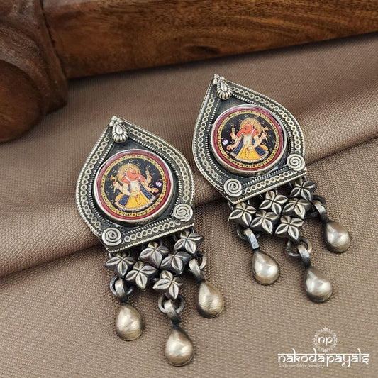 Floral Painted Earrings (C3692)