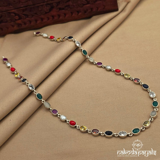 Navarathna Oxidised Neckpiece (N11839)