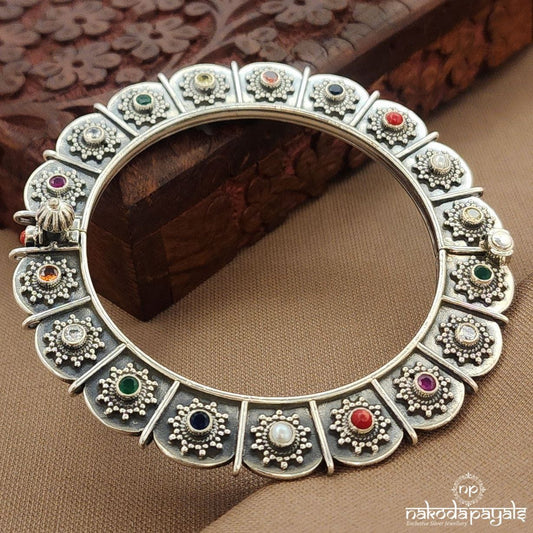 Navaratna Floral Kada  (K6258)