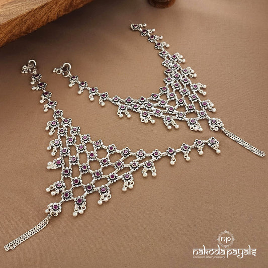 Pink Floral Pag Phool "10 Inch" (A6687)